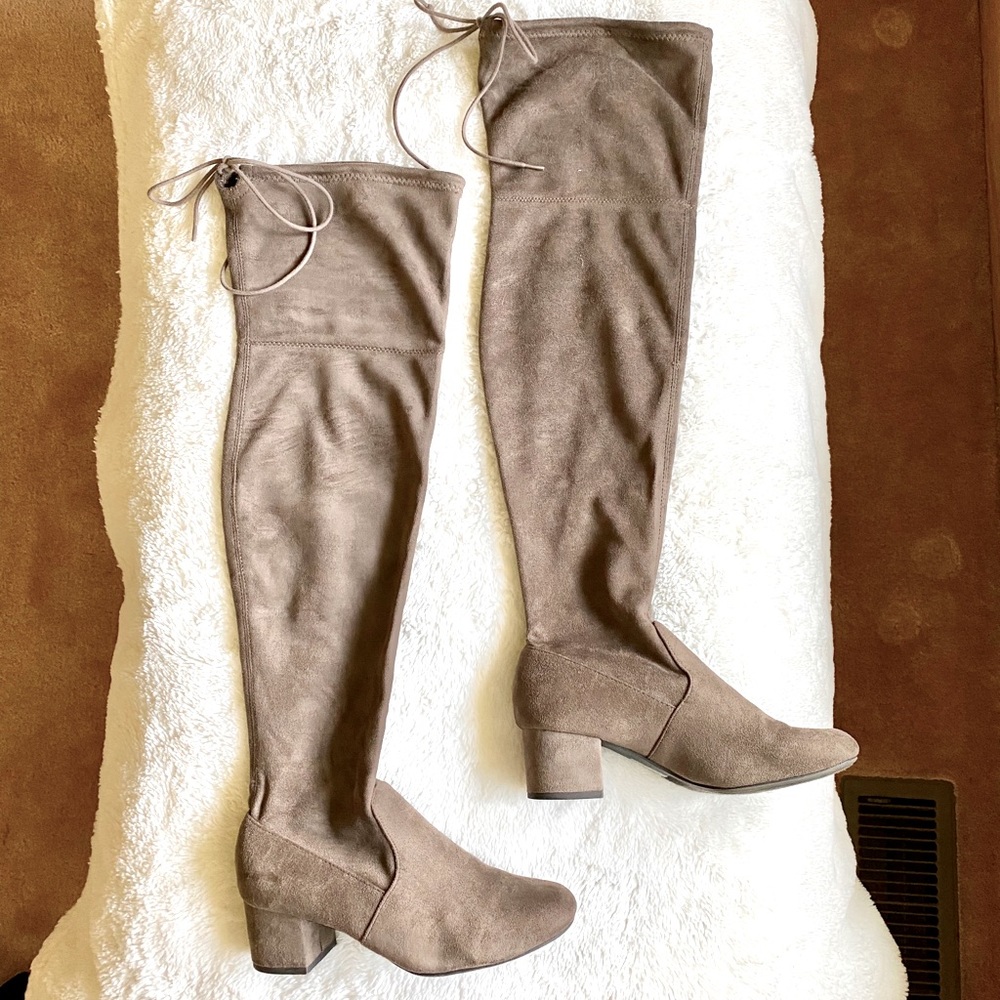 Over The Knee Taupe Boots